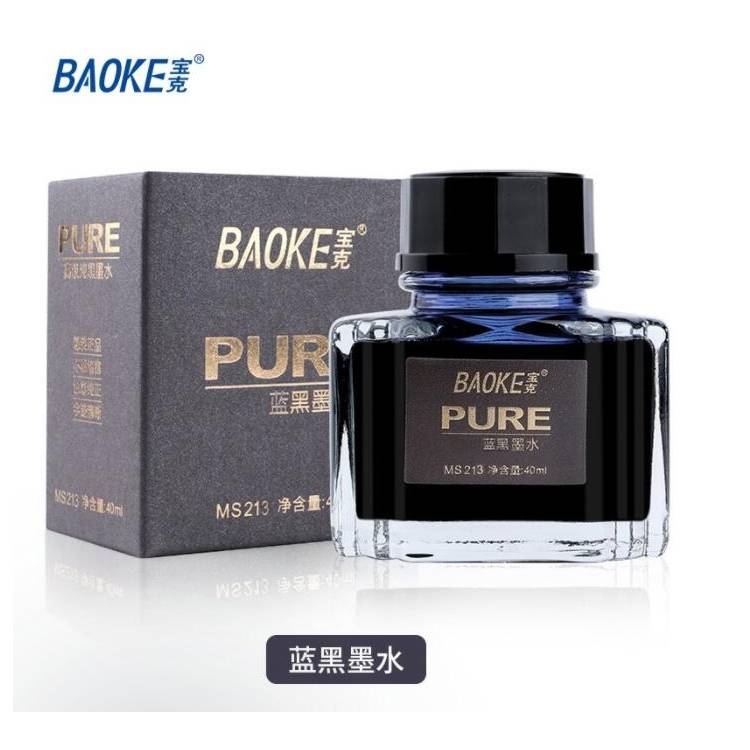 宝克(baoke)MS213钢笔墨水40ml 单瓶装 蓝黑